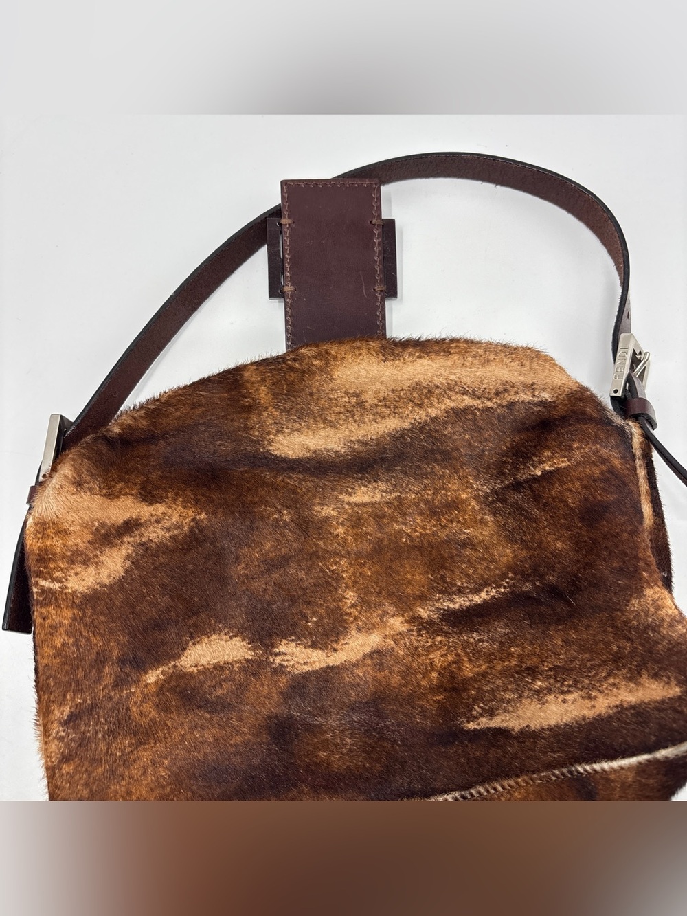 Vintage Fendi Baguette bag Brown Pony hair Y2K - Picture 4 of 16